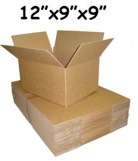 5 x Single Wall Cardboard Postal Boxes 12"x9"x9"